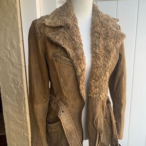 Genuine washed leather jacket